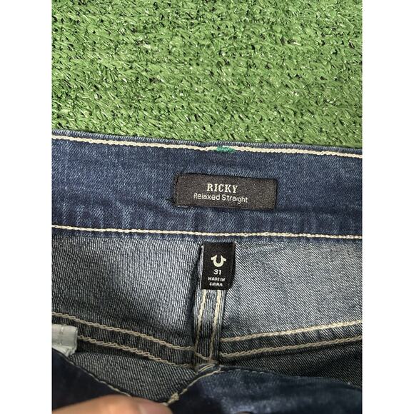 True Religion Ricky Relaxed Straight Jeans Men Size 31x34 - Picture 3 of 11